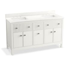 Malin by Studio McGee 61" Free Standing Double Basin Vanity Set with Cabinet and Quartz Vanity Top
