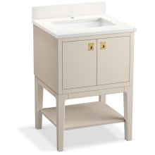 Seagrove by Studio McGee 25" Free Standing Single Basin Vanity Set with Cabinet and Quartz Vanity Top