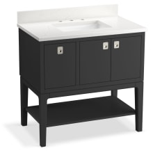 Seagrove by Studio McGee 37" Free Standing Single Basin Vanity Set with Cabinet and Quartz Vanity Top