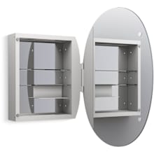 Verdera 24" x 33-1/2" Frameless Oval Single Door Medicine Cabinet