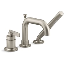 Castia by Studio McGee Deck Mounted Roman Tub Filler with Built-In Diverter - Includes Hand Shower