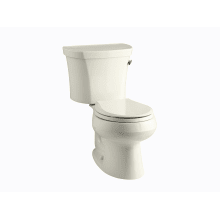 Wellworth 1.28 GPF Two-Piece Round Toilet with 14" Rough In and Right-Hand Trip Lever - Seat Not Included