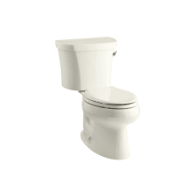 1.28 GPF Two-Piece Elongated Toilet with 14" Rough In, Right Hand Trip Lever and Tank Locks from the Wellworth Collection
