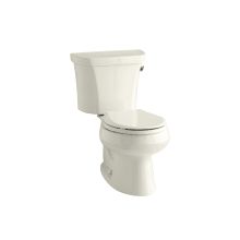 1.28 GPF Two-Piece Round Toilet with 12" Rough In and Right Hand Trip Lever from the Wellworth Collection