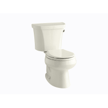 1.28 GPF Two-Piece Round Toilet with 12" Rough In, Right Hand Trip Lever, Insuliner and Tank Locks from the Wellworth Collection