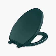 Reveal Elongated Closed-Front Toilet Seat with Grip Tight Bumpers, Quiet-Close Seat, and Quick-Attach Hinges