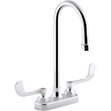 Triton Bowe 1.0 GPM Deck Mounted Bathroom Faucet with Wristblade Handles and Laminar Flow