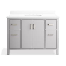 Kresla 49" Free Standing Single Basin Vanity Set with Cabinet and Quartz Vanity Top