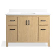 Kresla 49" Free Standing Single Basin Vanity Set with Cabinet and Quartz Vanity Top