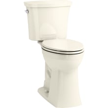 Kelston 1.28 GPF Two Piece Elongated Comfort Height Toilet with Left Hand Lever, CleanCoat Surface, Revolution 360 Flush, and AquaPiston Canister