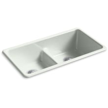 Iron/Tones 33" Drop In Double Basin Cast Iron Kitchen Sink