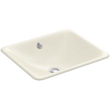 Iron Plains 18-9/16" Drop In Enameled Cast Iron Bathroom Sink with Overflow