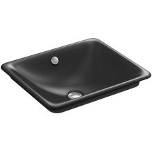 Iron Plains 19-9/16" Drop In Enameled Cast Iron Bathroom Sink with Overflow