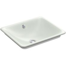 Iron Plains 19-9/16" Drop In Enameled Cast Iron Bathroom Sink with Overflow