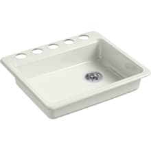 Riverby 25" Single Basin Cast Iron Kitchen Sink for Undermount Installations