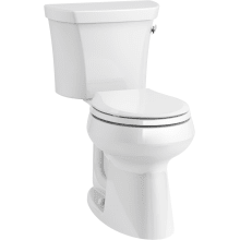Highline 1.28 GPF Two Piece Round Chair Height Toilet with Right Hand Lever and Insulated Tank - Less Seat