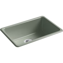 Iron/Tones 27" Undermount or Drop In Single Basin Cast Iron Kitchen Sink
