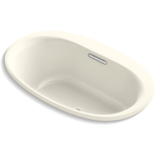 Underscore 60" Drop-In Soaking Bathtub with Center Drain, VibrAcoustic and Bask Heating Technology
