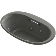 Underscore Oval 60" Drop In Acrylic Air / Whirlpool Tub with Center Drain and Overflow