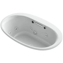 Underscore Oval 60" Drop In Acrylic Air / Whirlpool Tub with Center Drain and Overflow