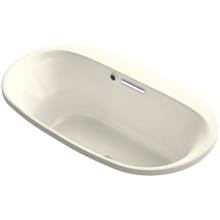 Underscore Oval 66" Drop In Acrylic Air Tub with Center Drain and Overflow