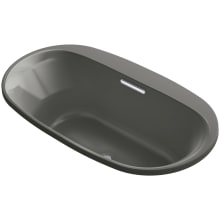 Underscore Oval 66" Drop In Acrylic Air Tub with Center Drain and Overflow