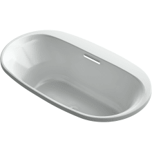 Underscore 66" Drop In or Undermount Acrylic Soaking Tub with Center Drain and VibrAcoustic Technology
