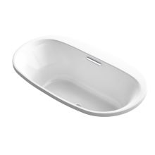 Underscore 66" Drop In or Undermount Acrylic Soaking Tub with Center Drain, VibrAcoustic, and Bask Heating Technology