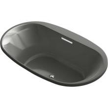 Underscore 66" Drop In or Undermount Acrylic Soaking Tub with Center Drain, VibrAcoustic, and Bask Heating Technology