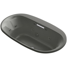Underscore Oval 66" Drop In Acrylic Air / Whirlpool Tub with Center Drain and Overflow