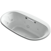 Underscore Oval 66" Drop In Acrylic Air / Whirlpool Tub with Center Drain and Overflow