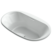 Underscore 72" Drop-In Soaking Bathtub with Center Drain and VibrAcoustic Technology