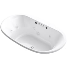 Underscore Oval 72" Drop In Acrylic Air / Whirlpool Tub with Center Drain and Overflow