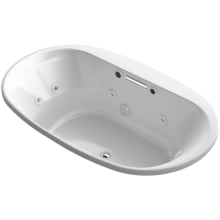 Underscore Oval 72" Drop In Acrylic Air / Whirlpool Tub with Center Drain and Overflow