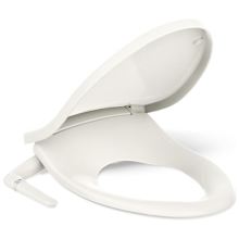 PureWash M250 Elongated Manual Bidet Toilet Seat with Adjustable Spray Position and Pressure, Automatically Rinsing Self-Cleaning Wand, Quiet-Close, and Quick-Release Technologies