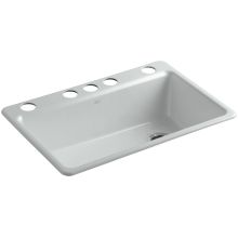 Riverby 33" Undermount Single Basin Cast Iron Kitchen Sink