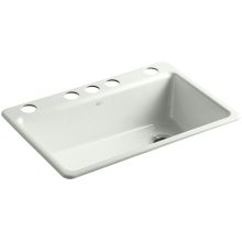 Riverby 33" Undermount Single Basin Cast Iron Kitchen Sink