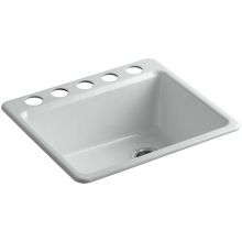 Riverby 25" Undermount Single Basin Enameled Cast Iron Kitchen Sink