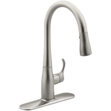 Simplice 1.5 GPM Single Hole Pull Down Kitchen Faucet - Includes Escutcheon