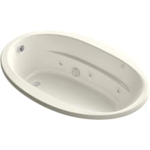 Sunward 66" Drop In or Undermount Acrylic Whirlpool Tub with Reversible Drain and Overflow
