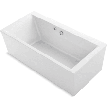 Stargaze 72" Free Standing Soaking Tub with Center Drain and Bask Heated Surface Technology