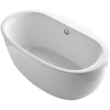 Sunstruck 66" Free Standing Bath Tub with Fluted Shroud, Lumbar Support, and Center Drain