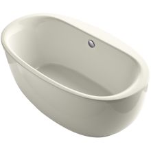 Kohler Freestanding Tubs Faucetdirect Sunstruck 66 Free Standing Bath Tub With Fluted Shroud Lumbar Support And Center