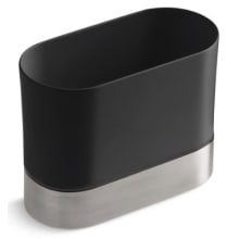 Plastic Sink Caddy with Silicone Drip Tray and Stainless Steel Base