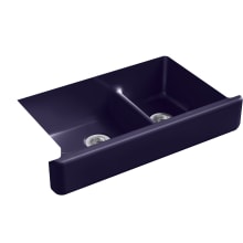 Whitehaven 35-1/2" Undermount Double Basin Cast Iron Kitchen Sink