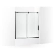 Composed 62" High x 59-7/8" Wide Sliding Semi Frameless Tempered Glass Tub Door with Controlled Close and CleanCoat+ Technologies