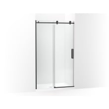 Composed 78" High x 47-7/8" Wide Sliding Semi Frameless Tempered Glass Shower Door with Controlled Close and CleanCoat+ Technologies