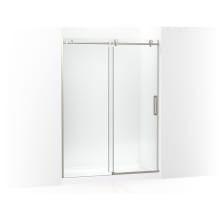 Composed 78" High x 59-7/8" Wide Sliding Semi Frameless Tempered Glass Shower Door with Controlled Close and CleanCoat+ Technologies