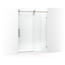 Artifacts 80-7/8" High x 59-1/4" Wide Sliding Frameless Tempered Glass Shower Door with CleanCoat+ Technology