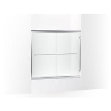 Fluence 55-7/16" High x 57" Wide Sliding Framed Tub Door with Clear Glass